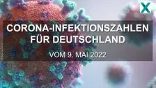 Corona-Infektionszahlen für Deutschland vom 09.05.2022
