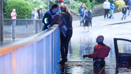 Wetterdienst warnt vor "Gefahr für Leib und Leben" durch Überschwemmungen